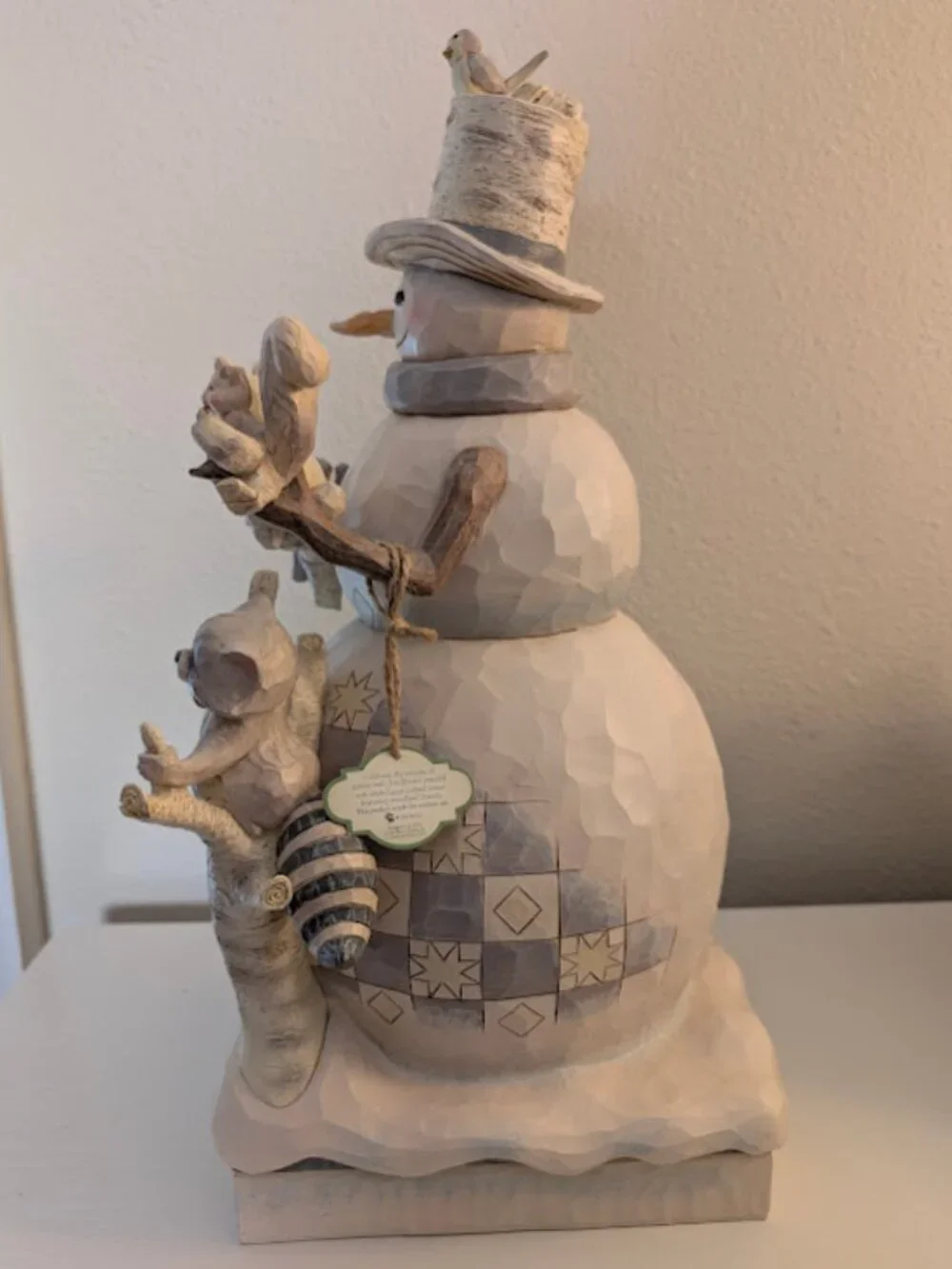 LARGE Jim Shore winter woodland 19” Snowman, beautiful condition, indoor/outdoor